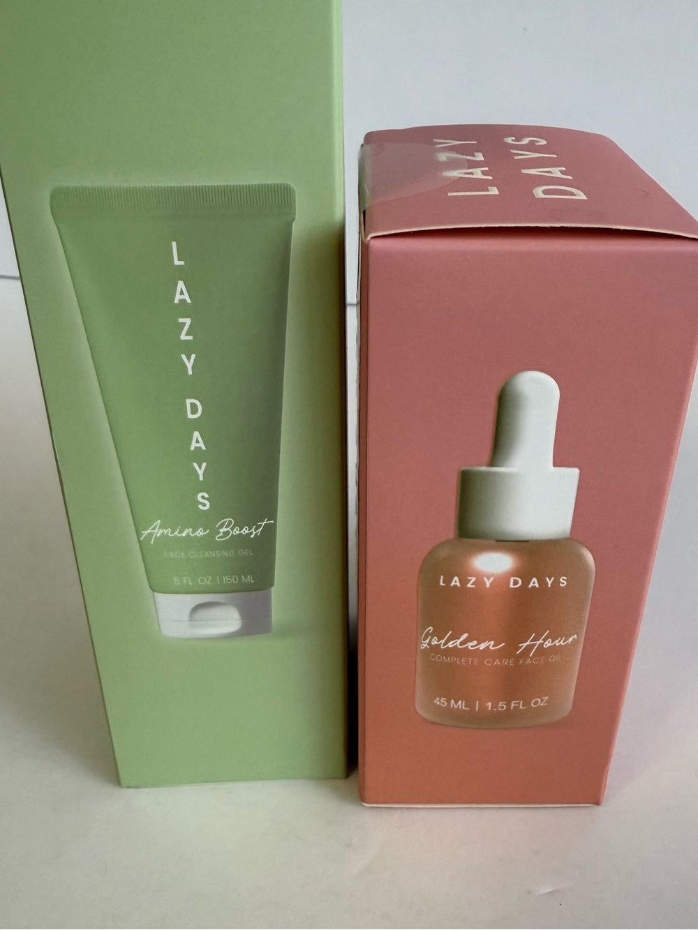 Lazy Days Amino Boost Cleanser + Golden Hour Face Oil Skincare Set NEW - Picture 4 of 4